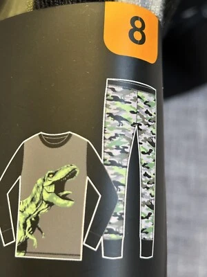 Cuddl Duds Dinosaurs Boys 2 Piece Pajama Set Size 8 NWT - Image 1 of 4