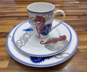 Lenox Oceanside Trio Set - Speiseteller, Salatteller & Becher - BRANDNEU mit Etikett - Bild 1 von 11