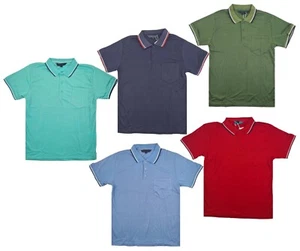 Charles Norton Herren Urban Poloshirts Designer Regular Fit Zipfelkragen T-Shirt Top - Bild 1 von 7