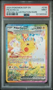 Pokemon 2024 Pikachu EX 238/191 Surging Sparks Special Illu. Rare PSA 9 EN - Bild 1 von 2