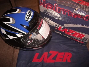 MOTORRADHELM ATTACK RACER 2 LAZER EXTRA KLEIN (XS) SCHWARZ BLAU WEISS R14 - Bild 1 von 1