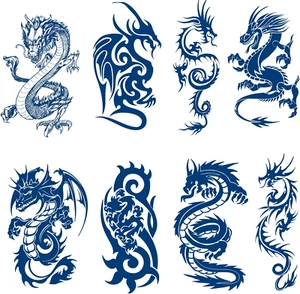 Fake Realistic Totem Tattoos, 8-Sheet Plant-Based Ink Animal Tattoos Tattoo Stic - Picture 1 of 2