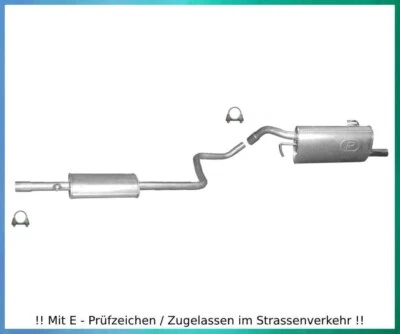 Auspuffanlage Smart Forfour (454) 1.1 1.3 Auspuff Endtopf Mitteltopf Schelle - Bild 1 von 3
