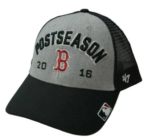 '47 Boston Red Sox 2016 MLB Postseason Adjustable Mesh Back Baseball Hat - Picture 1 of 5