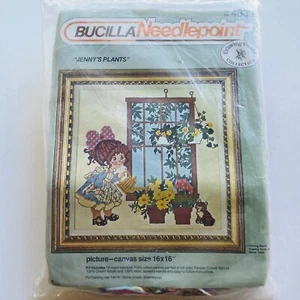 Vintage Bucilla Needlepoint Kit Zeichenbrett Sammlung Jennys Pflanzen 4839 - Bild 1 von 3