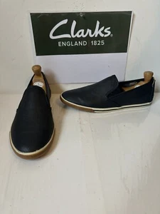 Clarks Soft Leather Loafer shoes Size UK 8 EU 42 X - Picture 1 of 10