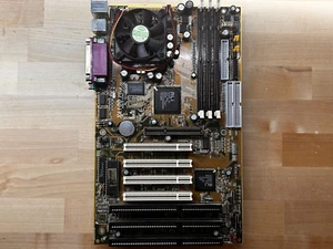 Iwill XA100 Plus Super Socket 7 ATX Motherboard + AMD K6-2/400AFR & 128MB SDRAM - Bild 1 von 7