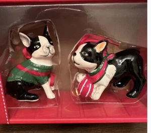 2 - BLUE SKY CLAYWORKS "BOSTON TERRIERS" Weihnachtsschmuck Neu im Karton - Bild 1 von 3