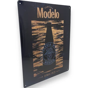Modello Bottiglia d'Oro 15"" x 12"" Insegna Birra Metallo Stagno Con Bordi Bordati Rinforzati - Foto 1 di 5