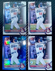 (4) Lote ALEX FREELAND 2022 Bowman 1ª Edición Lámina Azul/150, Cromo 1ª, Papel - Imagen 1 de 8