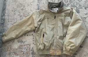 Columbia Jacket Men L Soft Shell Nylon W/ Insulated Interior Warm Man Khaki Used - Picture 1 of 5