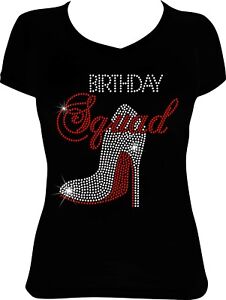 Birthday Squad Shoe Birthday Shirt, Birthday Squad Shirt, Rhinestone Shirt