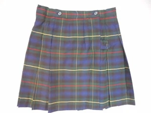 Girls A+ Multi-Color Plaid Kilt Wrap-A-Round Uniform Skirt 1/2&Jr Sz 61/2 -42Jr. - Picture 1 of 4