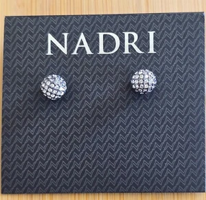 #21 Nadri CZ Post earrings MSRP $40 NWT - Picture 1 of 1