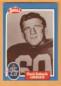 Chuck Bednarik Philadelphia Eagles 1988 Swell Greats #14 Salón de la fama Penn Quakers - Imagen 1 de 2