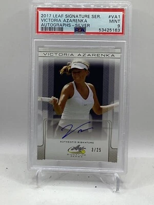 2017 Leaf Signature Auto Silver #VA1 Victoria Azarenka PSA 9 (Top Pop, Pop 2) - Image 1 of 2