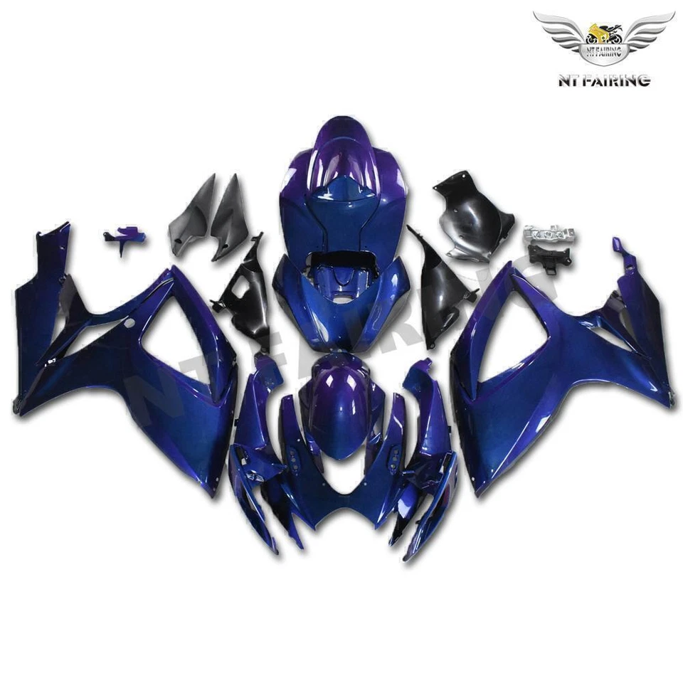 Wo Fairing Fit for Suzuki 2006 2007 GSXR 600 750 Injection Purple Black A0114