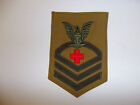 13033s WW2 US Navy USMC Chief Petty Off Pharmacist's Mate taux bronzage simple R6C