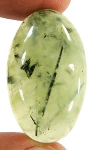 54.50 Ct Natural Green Prehnite Gemstone Stone Cabochon Wire Wrap Stone - 12667 - Picture 1 of 2