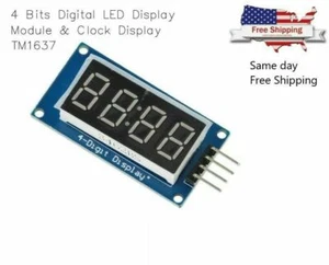 4 Bits Digital Tube LED Display Module with Clock Display TM1637 for Arduino DIY - Picture 1 of 4