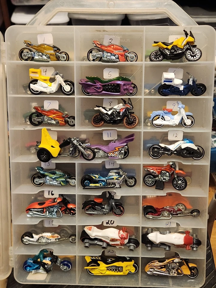 hot wheels/matchbox MOTORCYCLES (case #24) ducati bmw fly by 4-wheeler ATV - Image 1 of 1