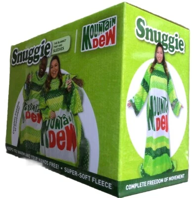 Snuggie Super-Soft Fleece Blanket w Sleeve MOUNTAIN DEW DO THE DEW 71 in x 54 in - Image 1 of 4