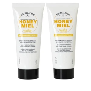 PERLIER Honey Miel w/Lemon & Royal Jelly Moisturizing Hand Cream 2 X 3.3 FL OZ - Picture 1 of 1