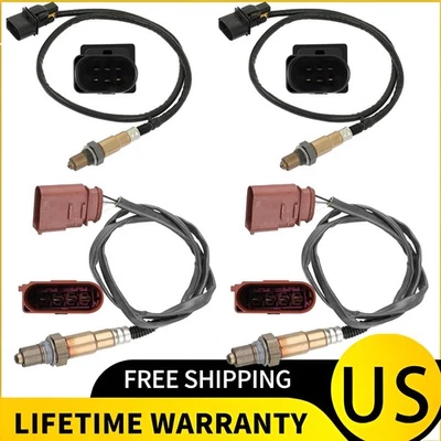 Juego de 4 sensores de oxígeno aguas arriba y abajo para Volkswagen Phaeton 2004 2005 2006 4,2 L Foto 1 de 4