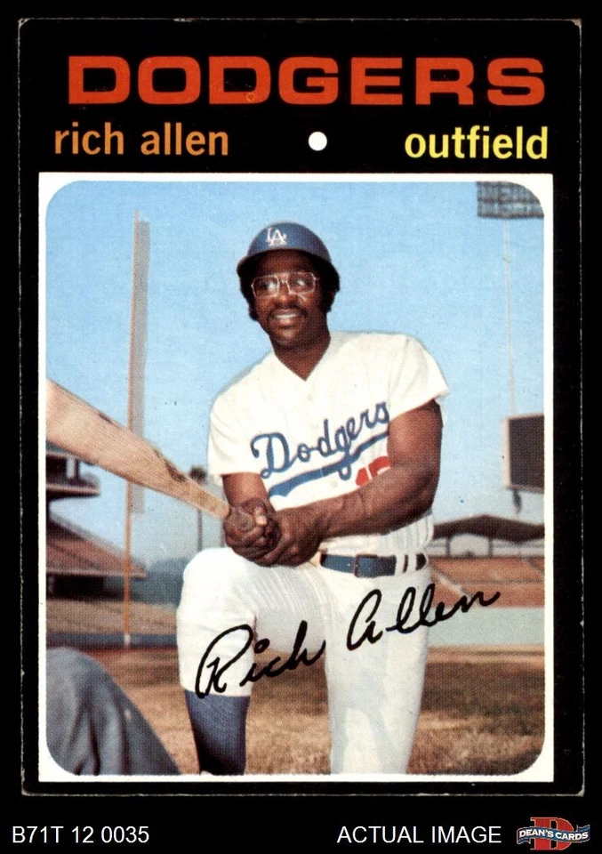 1971 Topps #650 Rich Allen Dodgers Salón de la fama impresión corta 4 - en muy buen estado/excelente Foto 1 de 1