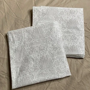 2er Set Ralph Lauren Kissenbezüge King Lotus Floral Beige Weiß 100% Baumwolle - Bild 1 von 7