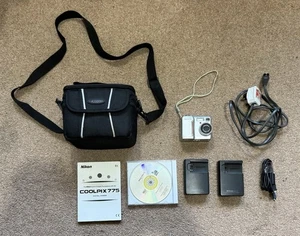 Nikon Coolpix 775 2.1MP Silver Digital Camera + Chargers/Manual etc - Tested - Picture 1 of 12