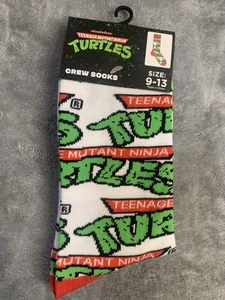 Sock Unisex Turtles Crew Sock Size 9-13 NWT - Picture 1 of 4
