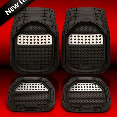 For All Jaguar Cars - Front & Rear Floor Mats 4pcs  Heavy Duty, Non-Slip - Image 1 of 4