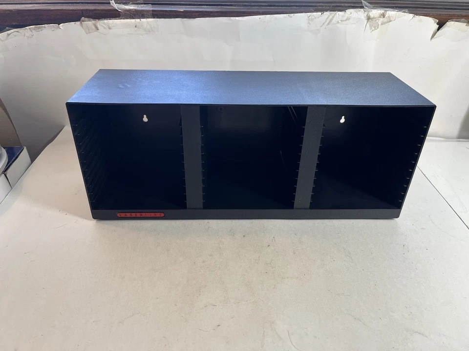 Vintage LASERLINE CD Storage Rack Organizer Desktop or Wall Mount Black 36 CDs - Image 1 of 4