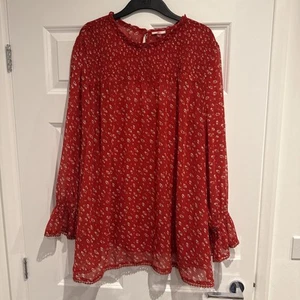 Joe Browns Damen Bluse rot geblümt Langarm Innenslip Größe 28 - Bild 1 von 4