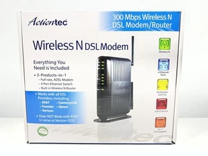 Actiontec✨GT784WN-01✨Wireless N DSL Modem Router✨ 300 Mbps WiFi - Foto 1 di 2