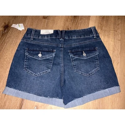 M Jeans by Maurices Womens Size 10 Blue Denim Cuffed Mid Rise Shorts - Image 1 of 4