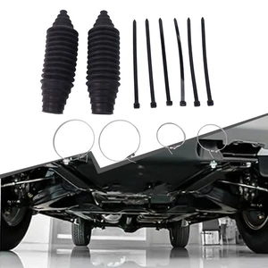 Inner Tie Rod Boot Kit 2pcs with Clips and Ties for Vehicle Maintenance - Picture 1 of 18