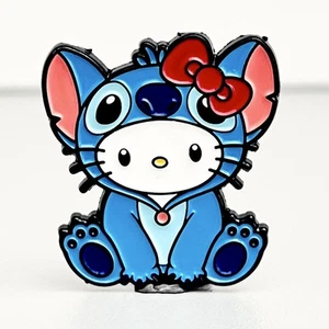 Hello Kitty Stitch Pin Merchandise Figure Disney Crashes Sanrio Bag Badge Merch - Picture 1 of 6
