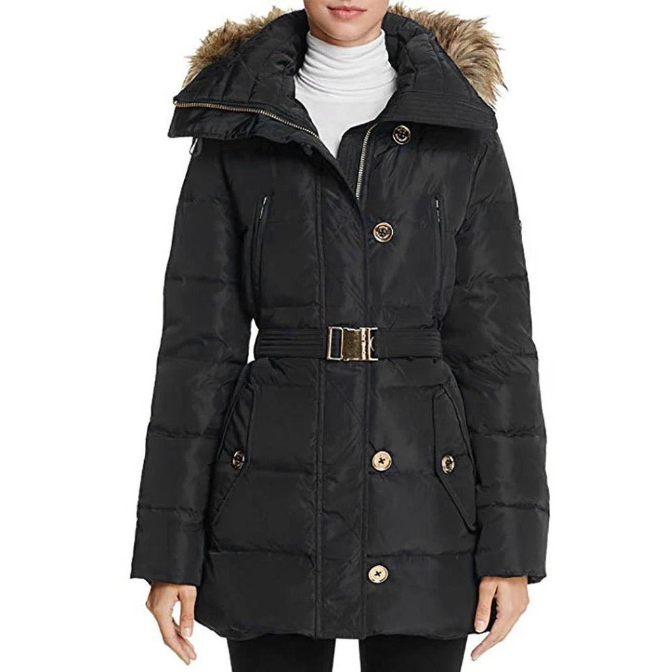 MICHAEL Michael Kors Women's Mid-Length Down Coat with Zip-Out Hood - Image 1 of 3