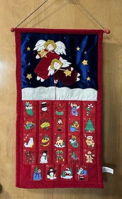 Vintage Dan Dee Collectors Advent Calendar With Angels Snowman Reindeer READ - Image 1 of 4