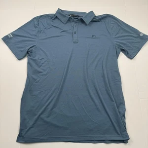 TravisMathew Polo Shirt Mens XL Blue Spartan Controls Education Services Golf - Picture 1 of 11