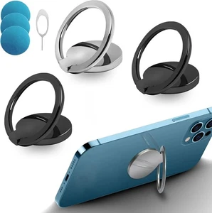 3 Pezzi Anello Cellulare Rotazione 360° Smartphone Supporto Anello Magnetico Ultra Sottile - Foto 1 di 3