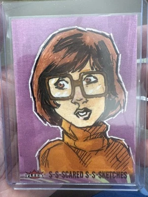2024 Fleer Scooby Doo S-S-Scared S-S-Sketches Velma Dinkley One of One Sketch! - Image 1 of 4