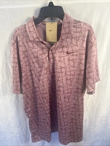 NEW Nike Golf Dri-Fit Victory + Polo Shirt Mens Sz XL Pine Needles Berry Red - Picture 1 of 4