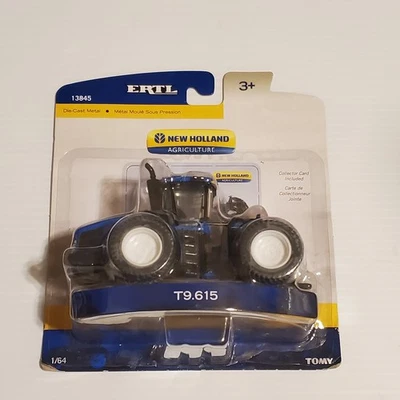 Trator New Holland T9.616 fundido 4x4 em escala 1/64 com cartão de colecionador. - Imagem 1 de 3