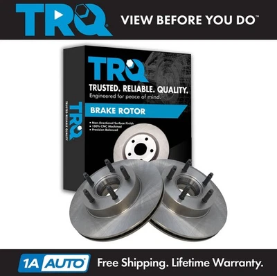 TRQ Front Disc Brake Rotor Pair Kit for 1983-1996 Ford Ranger 1984-1990 Bronco I - Image 1 of 4