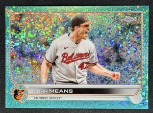 2022 Topps Chrome JOHN MEANS /199 Mini Diamond Aqua Baltimore Orioles - Bild 1 von 2