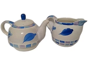 2er Set Vintage Royal Norfolk Teekanne & Milchkännchen Mehrfarbig - Bild 1 von 10