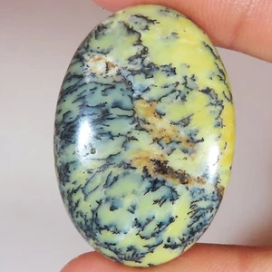 Natürlicher Honig Dendrit Achat Oval Cabochon Edelstein 34,20 Kt 25x36x4 mm OT165 - Bild 1 von 6